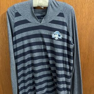 Captain Mickey long sleeve hooded t shirt size XL.